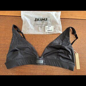 NWT Skims Recycled Swim Plunge Bikini Top - Onyx - XL